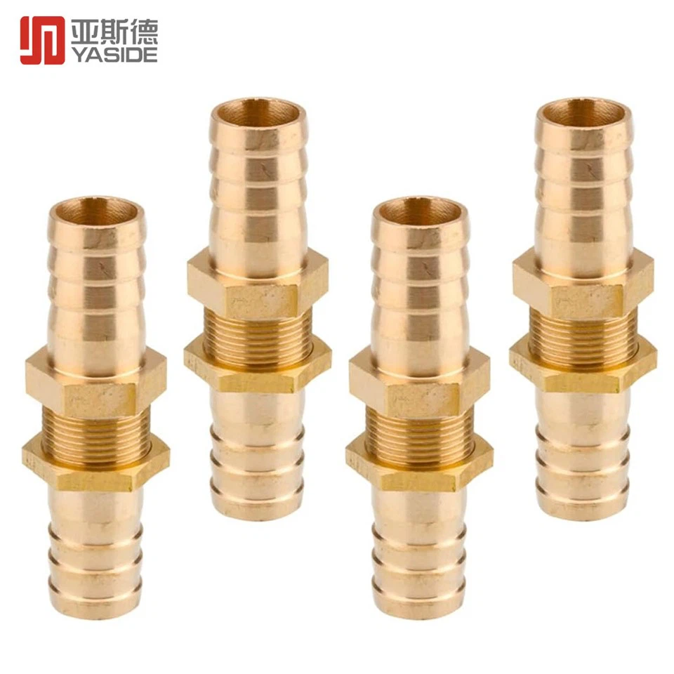 CNC Machining Brass Bulkhead Pipe Fitting